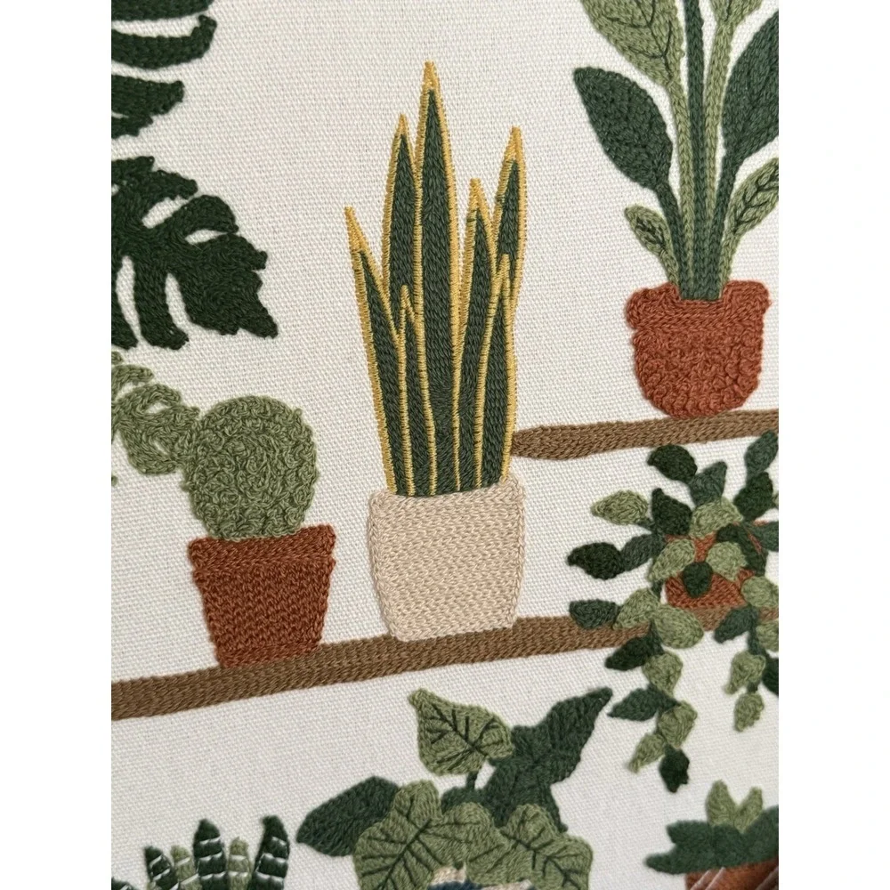 New BP Home Textile Embroidery Woven Wall Art Houseplant Decor 12